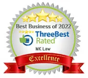 ThreeBest Rated Best Business of 2022, MK Law criminal lawyers Melbourne