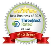 ThreeBest Rated Best Business of 2021, MK Law criminal lawyers Melbourne